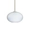 Besa Lighting Pape 12 Cord Pendant, Opal Ribbed, Satin Nickel Finish, 1x9W LED 1TT-491307-LED-SN - alternate 1